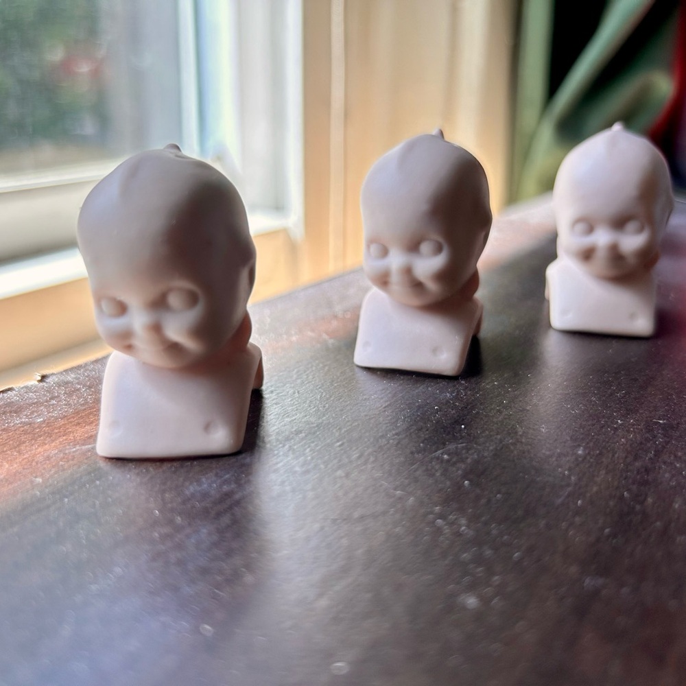Vintage Rare Porcelain Kewpie Doll Busts